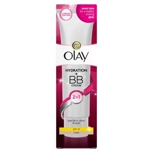 Image of Olay 2in1 Hydration + BB Cream Fair Moisturiser SPF15 50ml