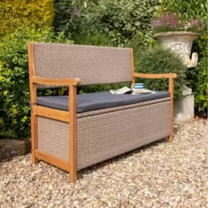 Image of Rowlinson Alderley Storage Bench Natural Weave