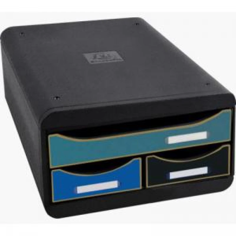Image of Exacompta Exacompta Neo Deco Small Box Mini 3 Drawer Unit 347 x 278 x 130mm Assorted Colours (Each) - 311505D 311505D