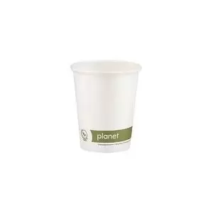 Image of Planet 8oz Single Wall Plastic-Free Cups Pack of 50 PFHCSW08 AS30555