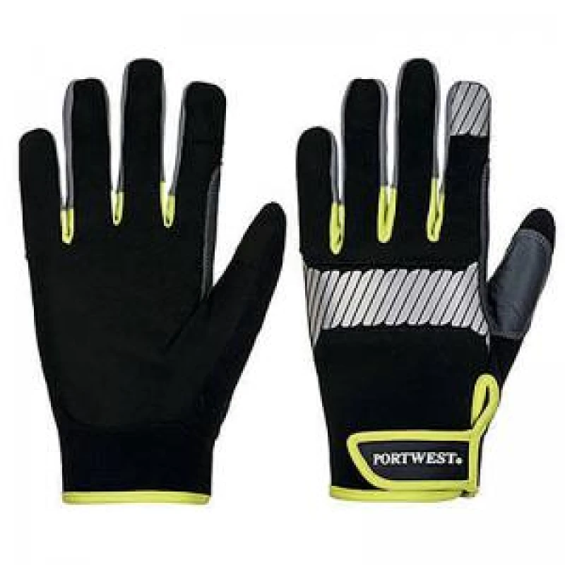 Image of Portwest PW3 General Utility Work Gloves A770BKYL Colour: Black / Yellow