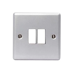 Image of Masterplug Metal Clad 2-Way 2-Gang Light Switch