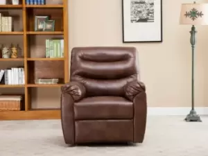 Image of Birlea Regency Bronze Brown Faux Leather Recliner Chair