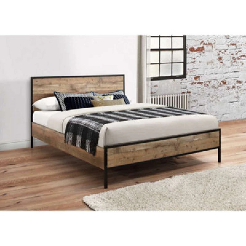 Image of Birlea Urban Rustic Wooden Bed Frame - 5ft King Size