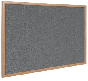 Image of Bi-Office Earth-It Exec Grey Felt Ntcbrd Oak Frme 90x60cm