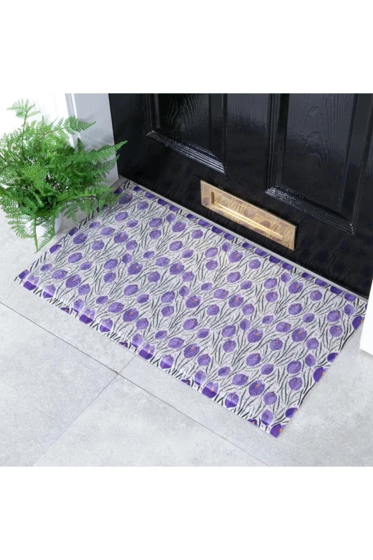 Image of Native Natural Tulip Pattern Doormat (70 X 40Cm)