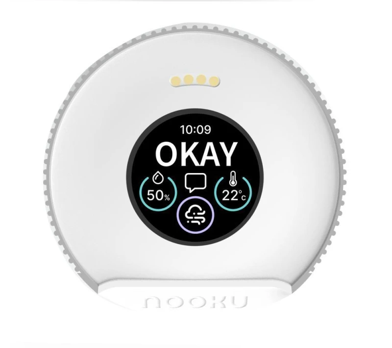 Image of NOOKU Mini Smart Indoor Air Quality Monitor - White 5065017919009