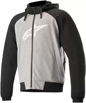 Image of Alpinestars Chrome Sport Motorcycle Hoodie, grey, Size XL, grey, Size XL