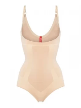 Image of Spanx Oncore Open Bust Bodysuit Nude