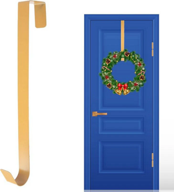 Image of Shatchi 38Cm Metal Wreath Hanger Gold - Stylish And Durable