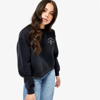 Image of Jack Wills Wills Mellor Crew Sweatshirt - Black