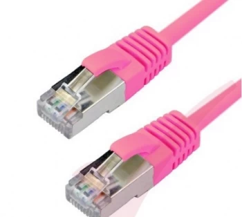 Image of Patch Cord RJ45 CAT.6 F/UTP LSZH Snagless Pink - 0.50 M Full Copper
