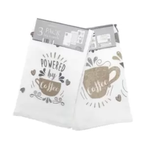Image of Country Club Velour Tea Towel Coffee 3 Pack