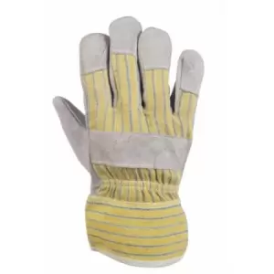 Image of SupaDec Adult Unisex Rigger Glove (One Size) (White/Yellow)