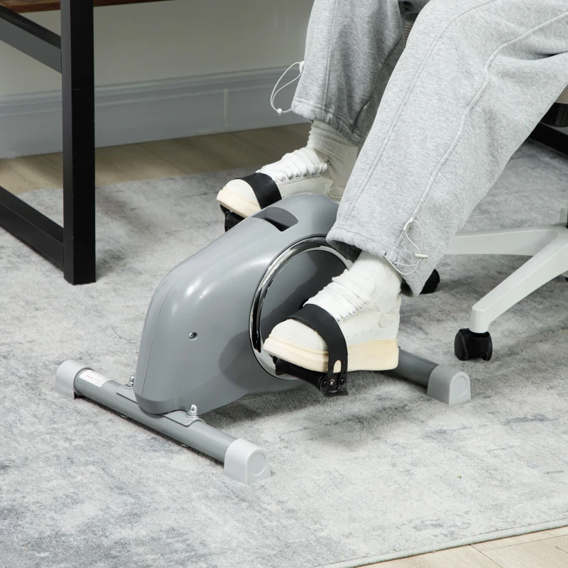 Image of SPORTNOW Pedal Exerciser with Eight-Level Magnetic Resistance, Grey Grey Unisex