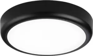 Image of KnightsBridge 230V IP65 9W CCT Adjustable LED Bulkhead C/W Black Trim