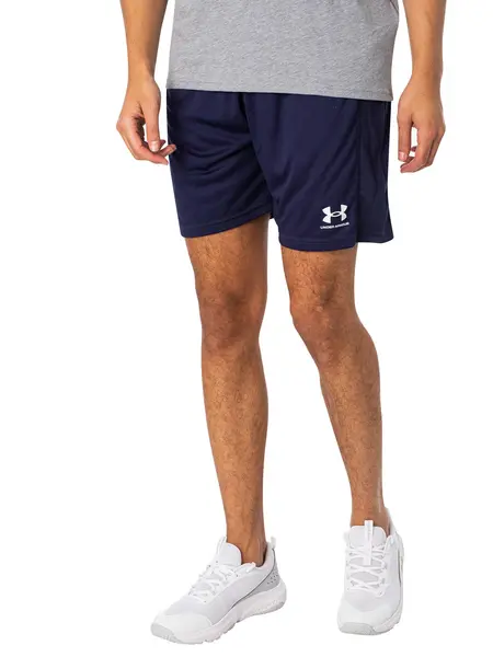 Image of Under Armour Challenger Knit Shorts Midnight Navy/White M