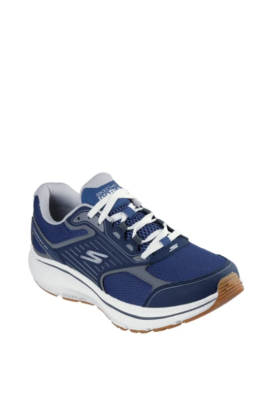 Image of Skechers Mens GO RUN CONSISTENT 2.0 Leather Lace Up Navy Size: 10 Navy Male 10