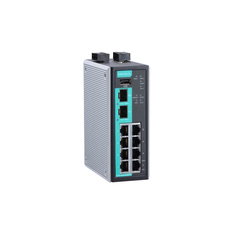 Image of Moxa EDR-810-VPN-2GSFP-T network switch Managed Gigabit Ethernet (10/1