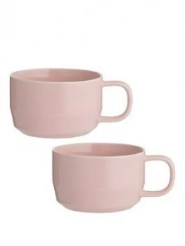 Image of Typhoon Caf&Eacute; Concept Set Of 2 Cappuccino Mugs - Pink