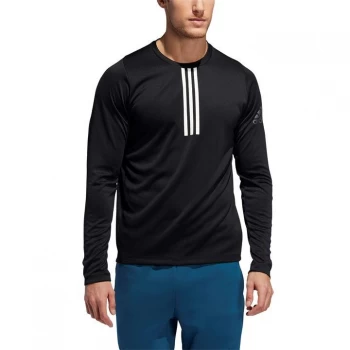 Image of adidas 3 Stripe T Shirt Mens - Black