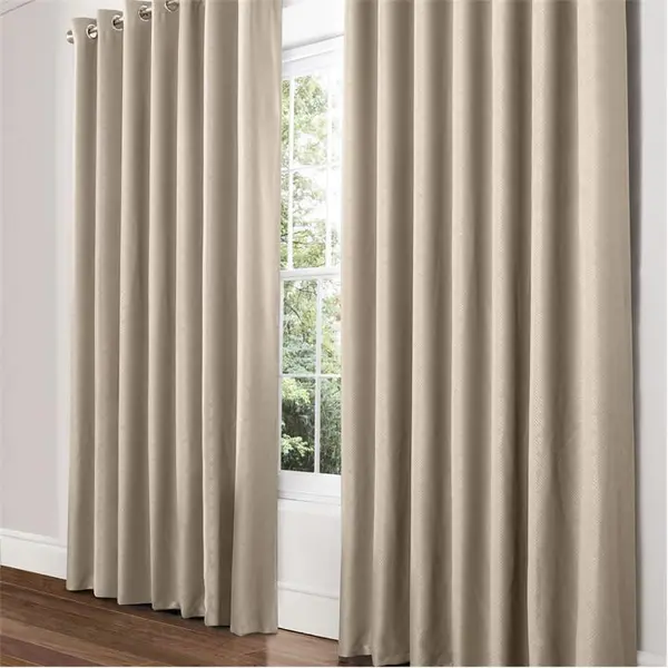 Image of Other Diamond Blackout Ring Top Curtains - Cream 45x54