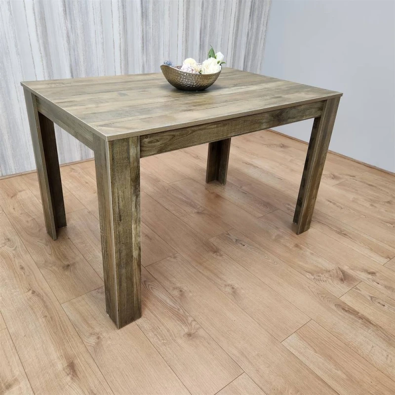 Image of KOSY KOALA Dining Table Brown Wood Kitchen Place for 4 Seats, Dining Table Only Brown Unisex