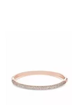 Image of Jon Richard Gold Plated Pave Bangle Bracelet, Gold, Women
