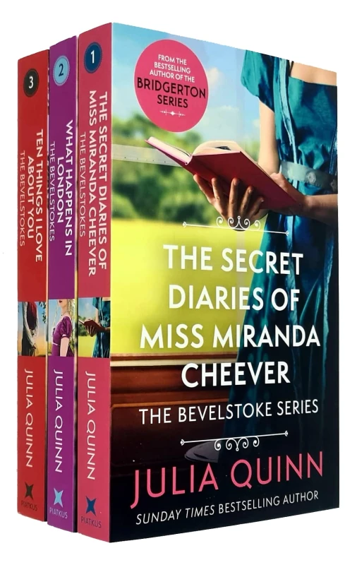 Image of Bevelstoke Series 3 Book Set By Julia Quinn Paperback The Secret Diaries Of Miss Miranda Cheever Julia Quinn Books