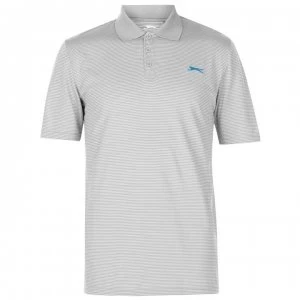 Image of Slazenger Micro Stripe Golf Polo Shirt Mens - Grey
