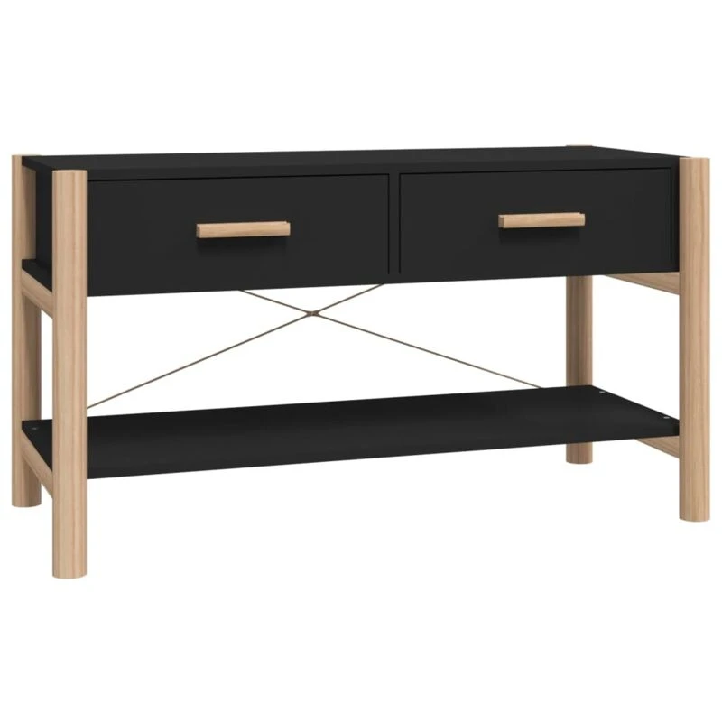 Image of vidaXL TV Cabinet Black 82x38x45cm Engineered Wood, Black 345661