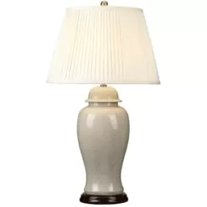 Image of Elstead Ivory Crackle - 1 Light Large Table Lamp Ivory, E27