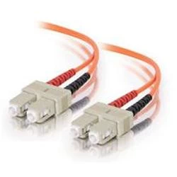 Image of C2G 15m SC-SC 62.5/125 OM1 Duplex Multimode PVC Fibre Optic Cable (LSZH) - Orange