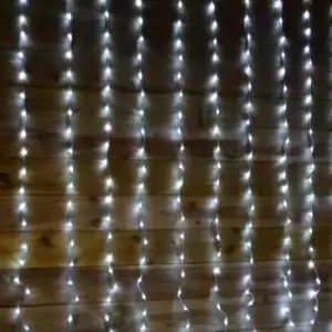 Image of Premier 240 LED 1.5m x 2m Tall Cascading Waterfall Curtain Light - Cool White