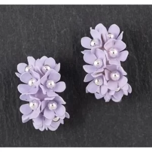 Image of Forever Petals Hoop Flower Earring Lilac