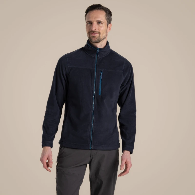 Image of Craghoppers Craghoppers Men Corey Plus Quick Drying Fabric Microfleece Jacket in Dark Navy Size: Small Dark Navy S Male 5063260069953