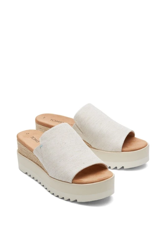 Image of TOMS Womens Diana Mule Wedge in Natural Size: 8 Natural Female 8