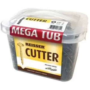 Image of Reisser 5 x 50mm Cutter Wood Screws - Mega Tub of 1900 - Yellow
