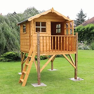 Image of Mercia 7 x 5ft Wooden Poppy Playhouse with Tower