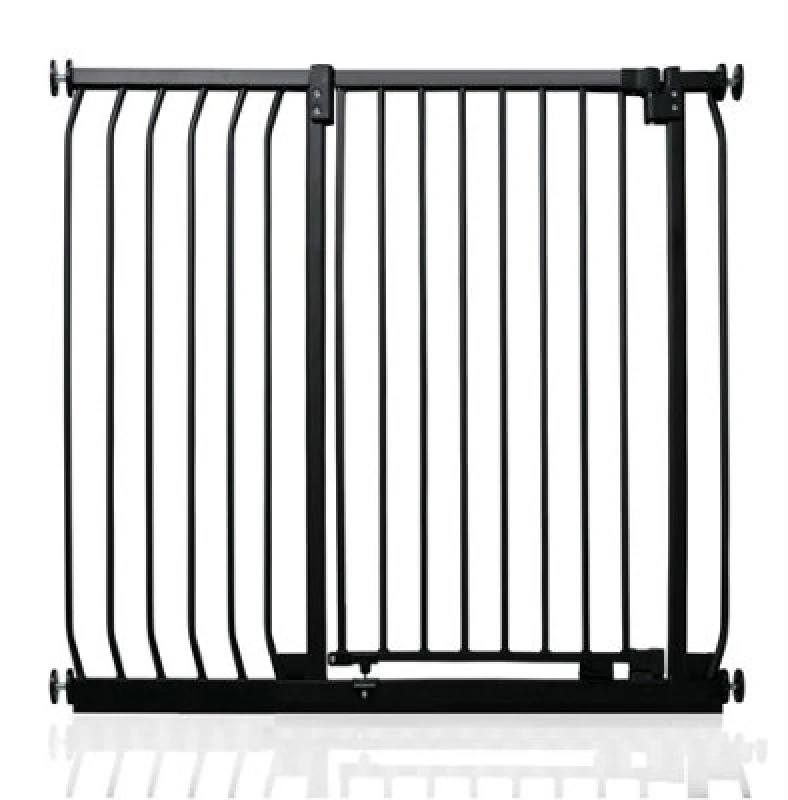 Image of Safetots Extra Tall Elite Safety Gate, 98Cm - 107Cm, Matt Black, Extra Tall 96.8Cm In Height, Pressure Fit Stair Gate