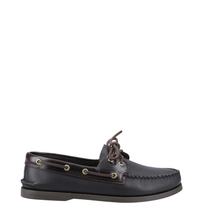 Image of Sperry Men Authentic 2 Eye Boat Shoe in Brown Size: 7.5 Brown 7.5 Male 627756014787