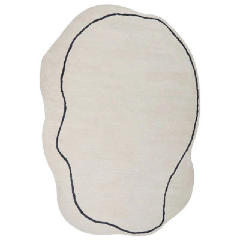 Image of Beliani Rug Dera Beige 160 X 230 Cm Viscose