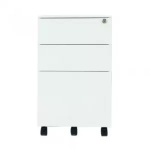 Image of First Steel Under Desk Pedestal 3 Drawer White KF98514