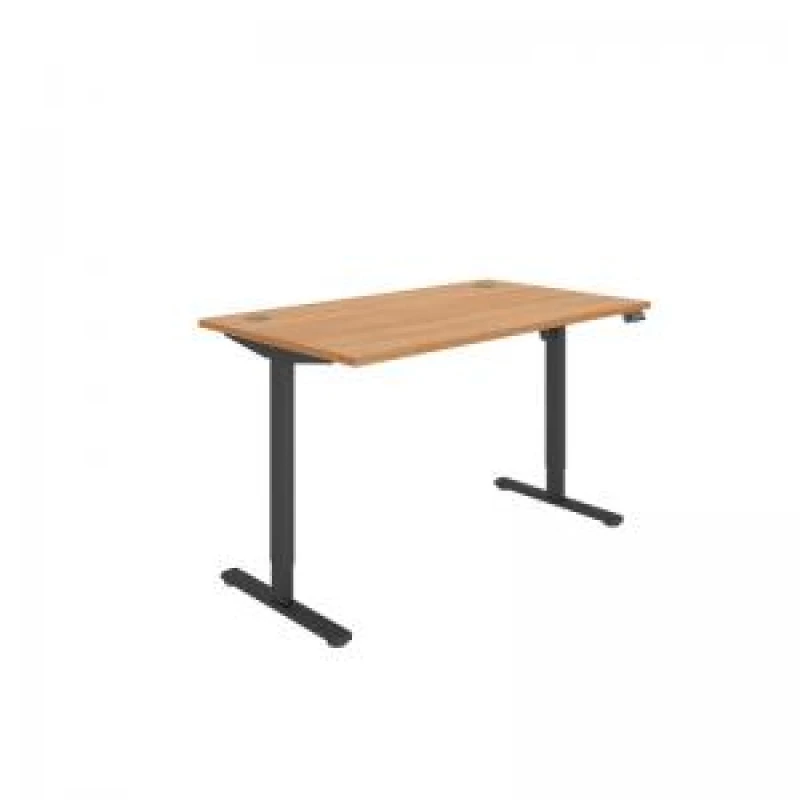 Image of Astin Economy Single Motor Sit/Stand Desk 1400x800x705-1220mm Norweigian Beech/Black KF800006