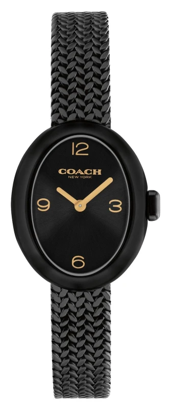 Image of Coach 14504569 Womens Sammy (22.5mm) Black Dial / Black IP Watch