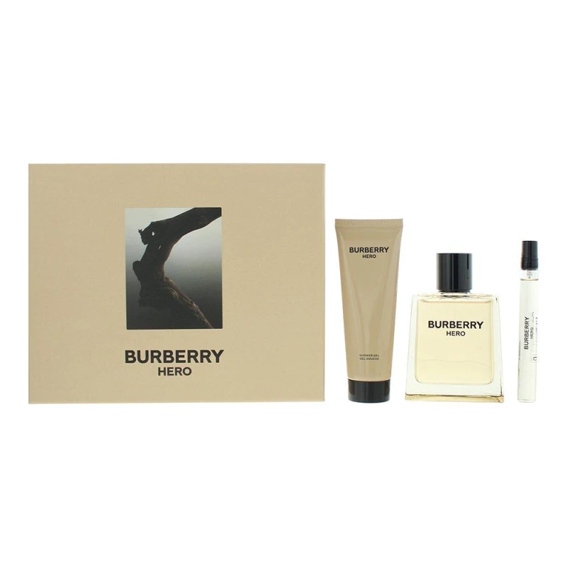 Image of Burberry Burberry Hero For Men 3 Piece Gift Set Eau de Parfum Set 100ml None 73668890001