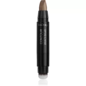 Image of IsaDora Stick'n Brush Controur Countour Stick with Brush Shade 34 Dark Almond