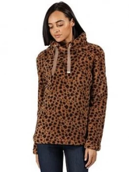 Image of Regatta Hannelore Fleece Top - Leopard Print