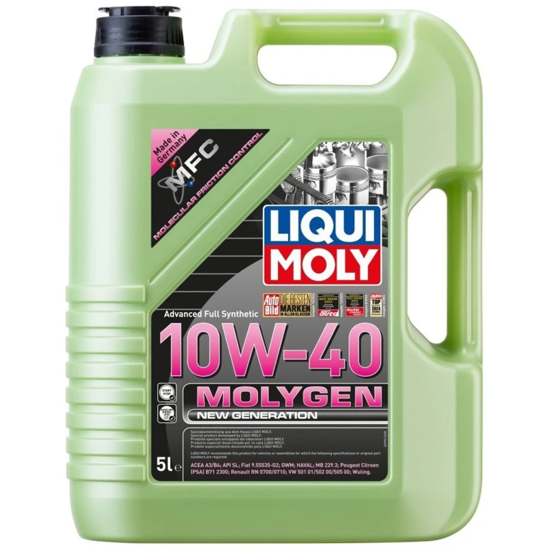 Image of Liqui Moly Molygen Fully Synthetic High Performance 10W40 Engine Oil 5L