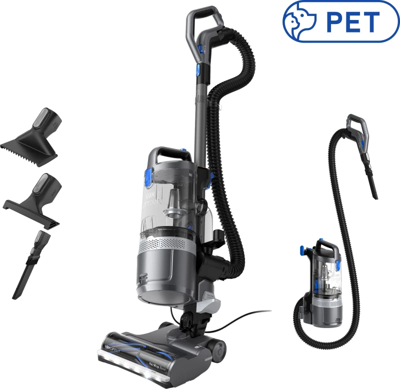 Image of VAX LiftOut Pet Upright Bagless Vacuum Cleaner - Graphite & Blue, Black,Silver/Grey 5012512178868